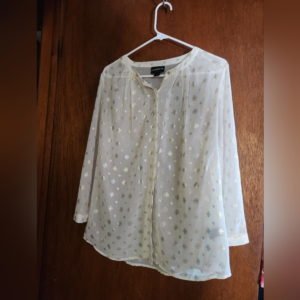 Liz Claiborne Sheer Blouse Medium